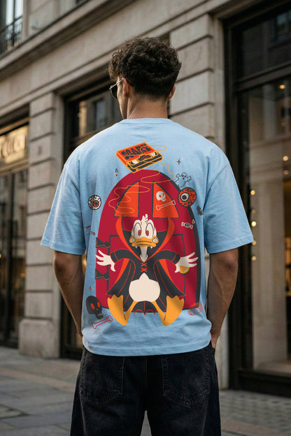 Donald Duck Dutch Canal Oversized Graphic Printed T-shirt