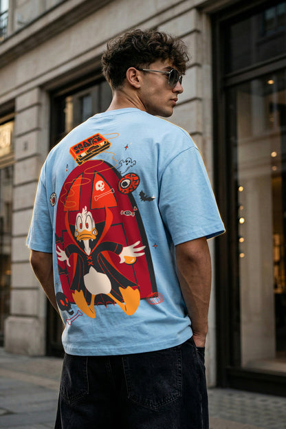 Donald Duck Dutch Canal Oversized Graphic Printed T-shirt