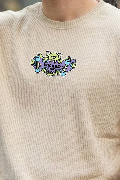 Wicked Trip Swanwhite Oversized Textured T-shirt