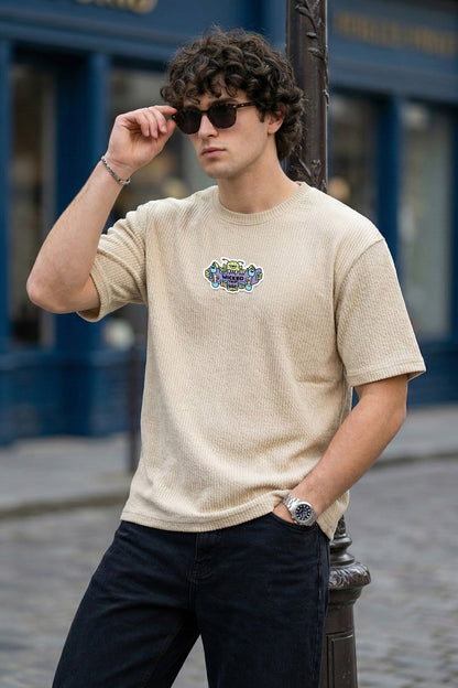 Wicked Trip Swanwhite Oversized Textured T-shirt