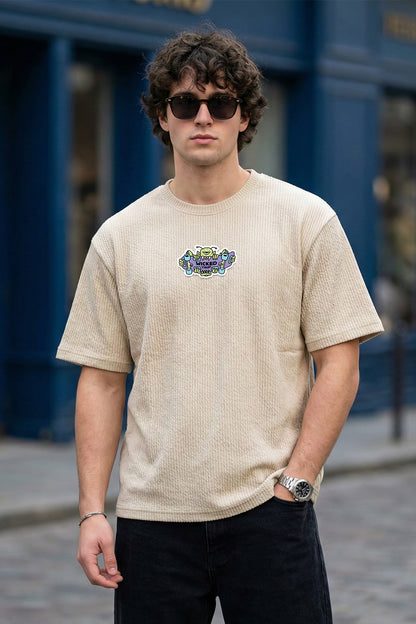 Wicked Trip Swanwhite Oversized Textured T-shirt