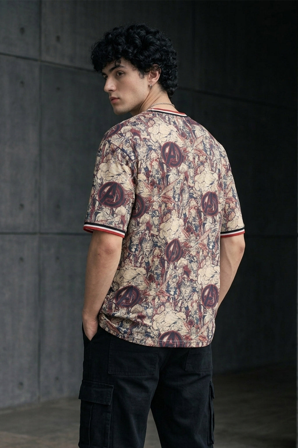 Marvel White Oversized Graphic Printed T-shirt